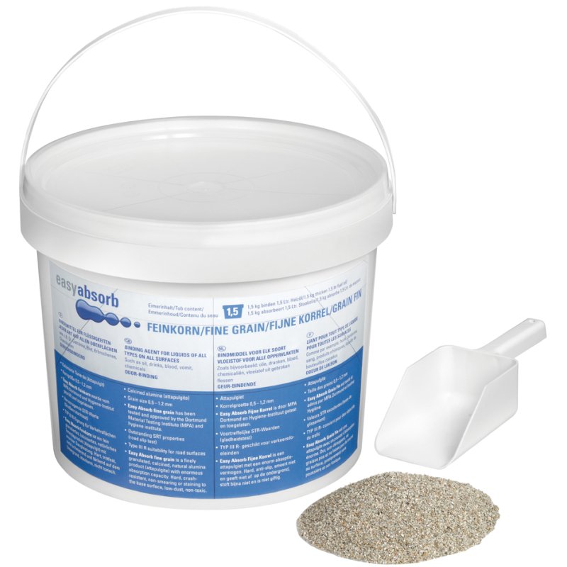 easyabsorb Absorptiemateriaal Fijnkorrelig, Attapulgiet, 1,5 kg Emmer